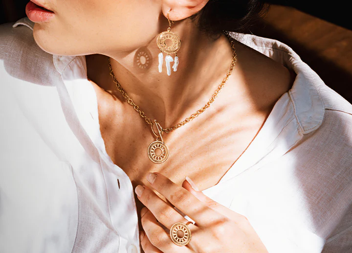 Model showcasing luxury jewelry