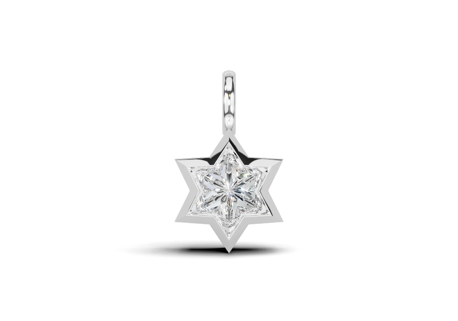 Eternal Star Bezel Diamond  Pendant 2 ct tw
