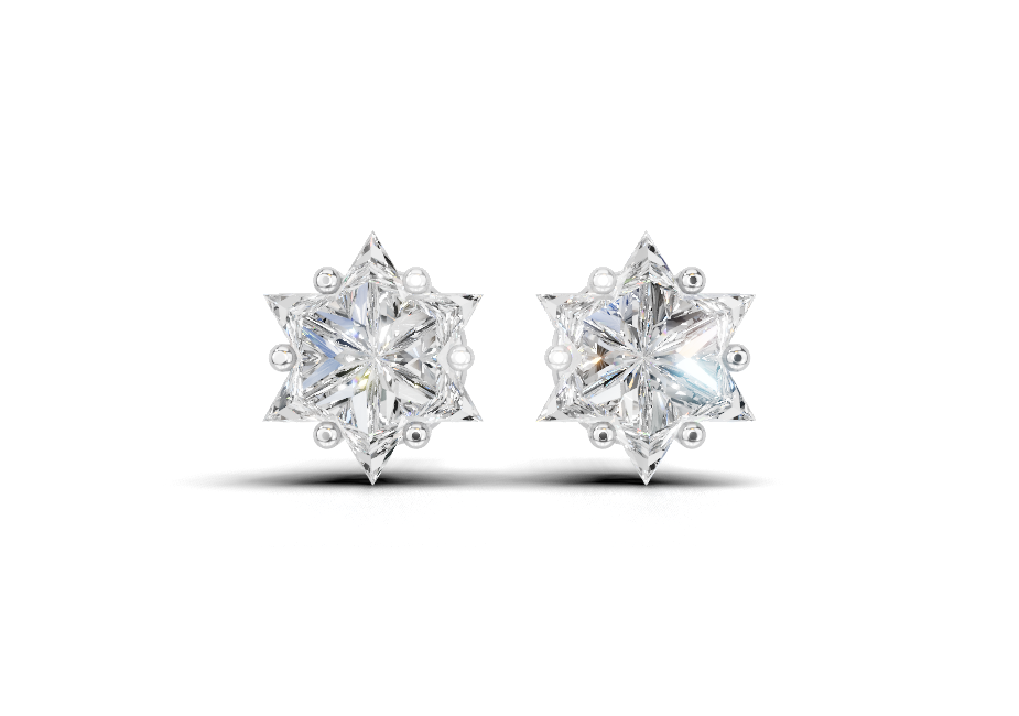 Sacred Spark Diamond Studs 3 ct tw