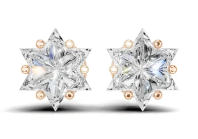 Sacred Spark Diamond Studs 4 ct tw