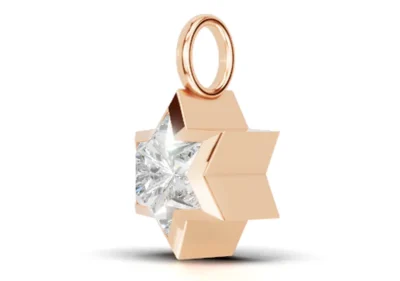 Eternal Star Bezel Diamond Pendant 3 ct tw