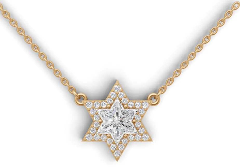 Radiant Star Diamond Pendant 1 1/2 ct tw