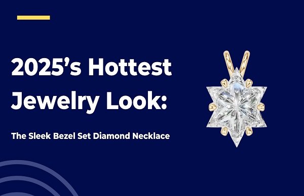 Bezel set diamond necklace